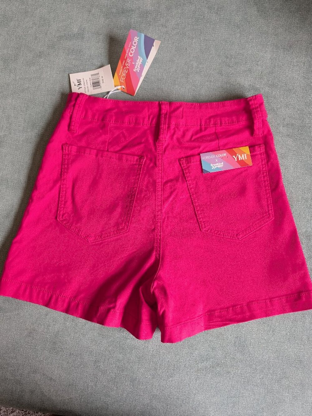 NWT Freckled Poppy High Rise Magenta Pink Shorts Forever Color - Picture 2 of 4